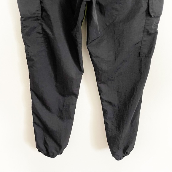 40s & Shorties Color Block Nylon Cargo Pants Utility Green Purple Black Moto - Picture 8 of 11